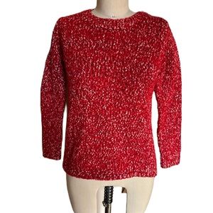 J. McLaughlin Red and a white Sweater. Size medium